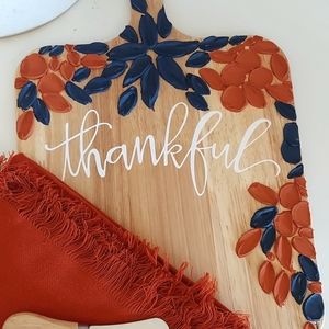 Cutting board for fall decor